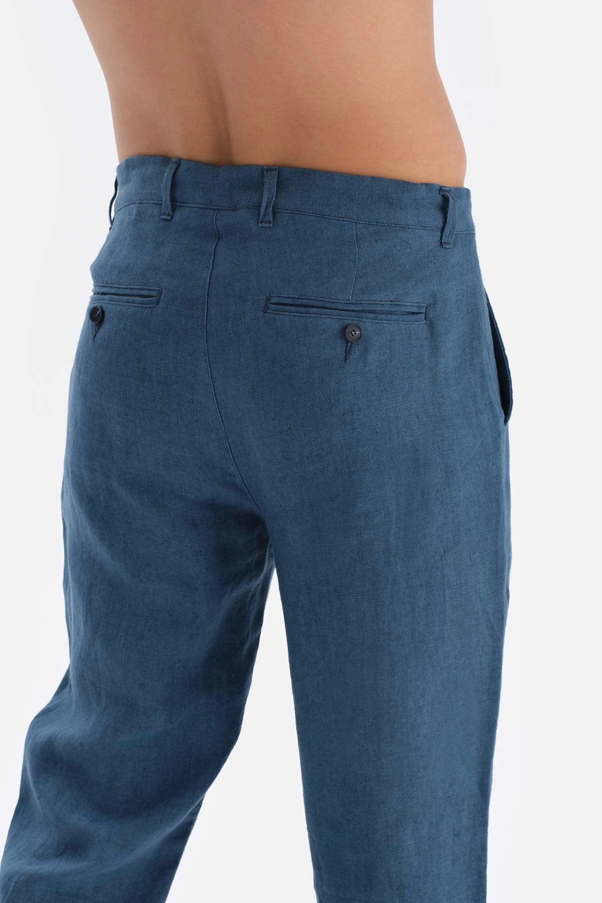 Indigo Keten Pantolon