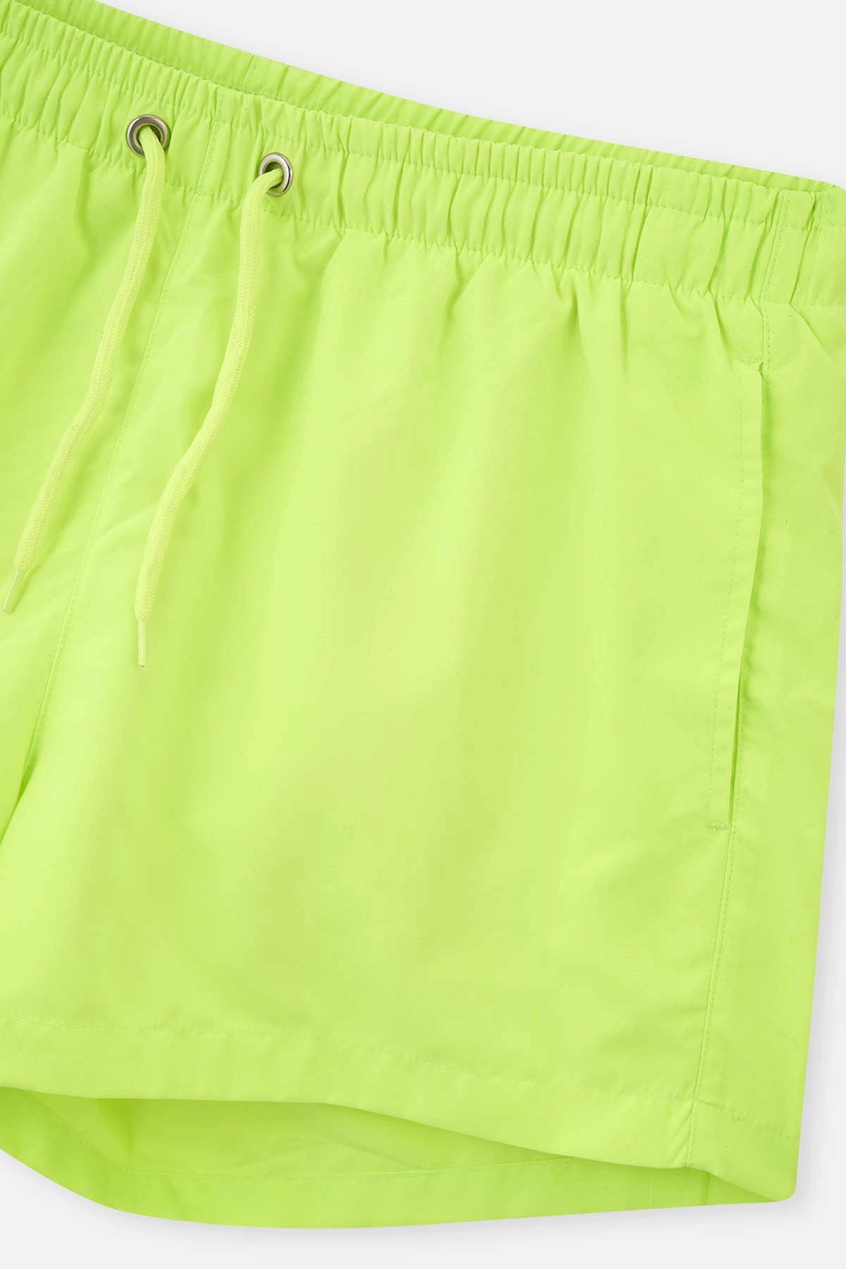 Neon Yeşil Micro Kısa Düz Şort