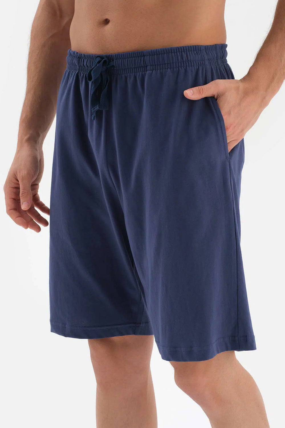 Açıkmavi Bis Yaka Slogan Baskılı Örme Pijama Takımı