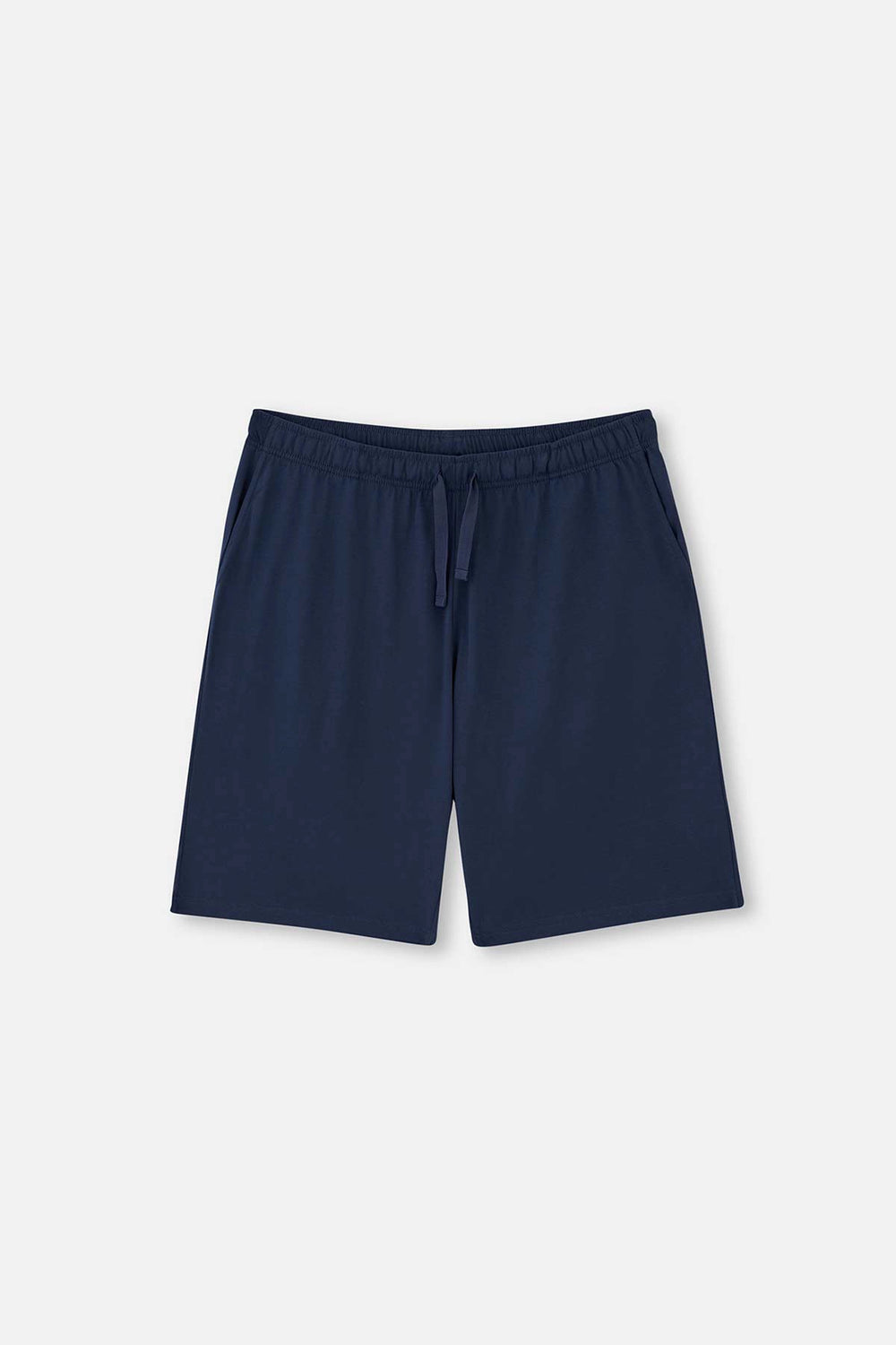 Açıkmavi V Yaka Kısa Kollu Örme Şortlu Pijama Takımı