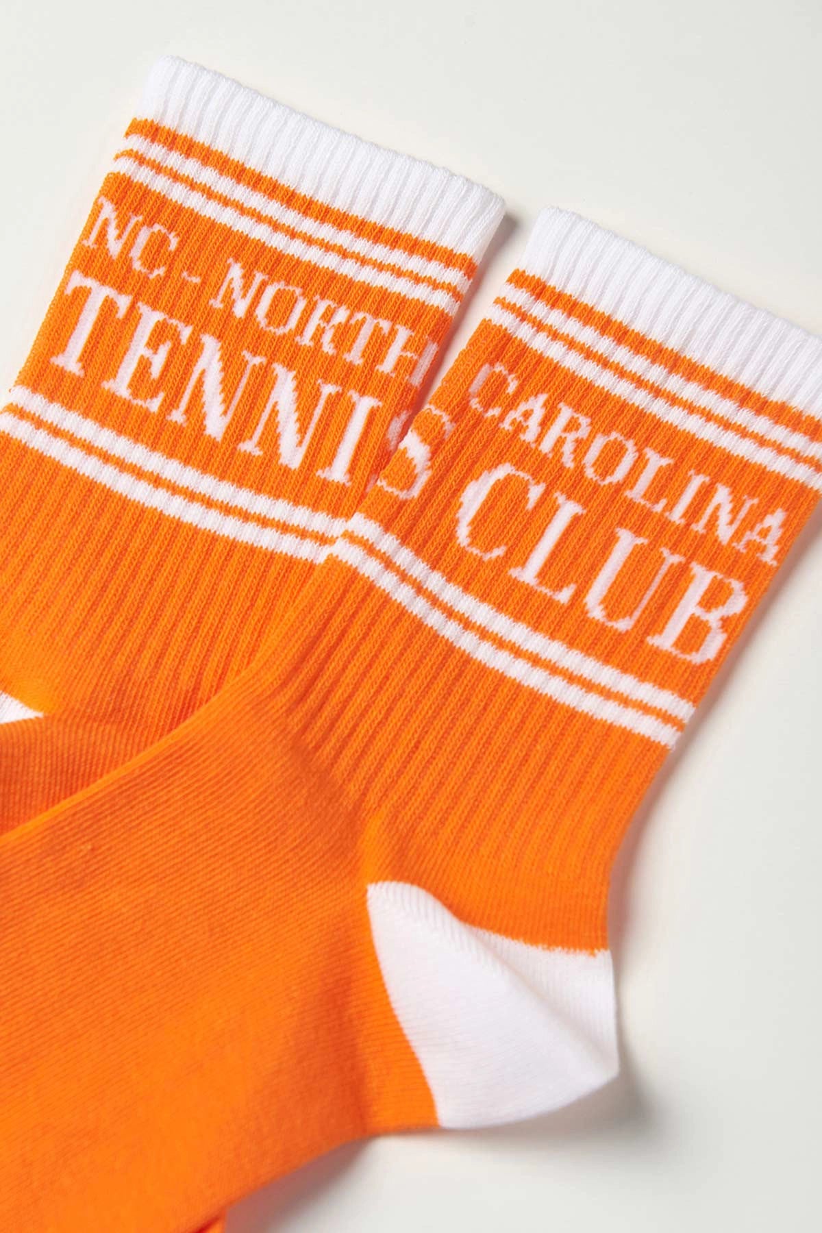 Turuncu Beyaz Kadın 2'Li Çember Desen Spor Çorabı