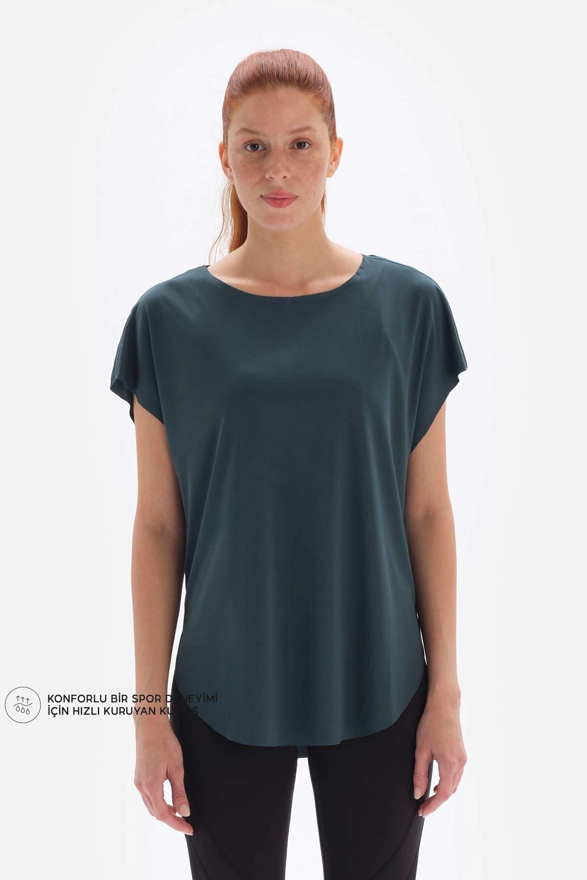 Petrol Dagi Active Kayık Yaka T-Shirt