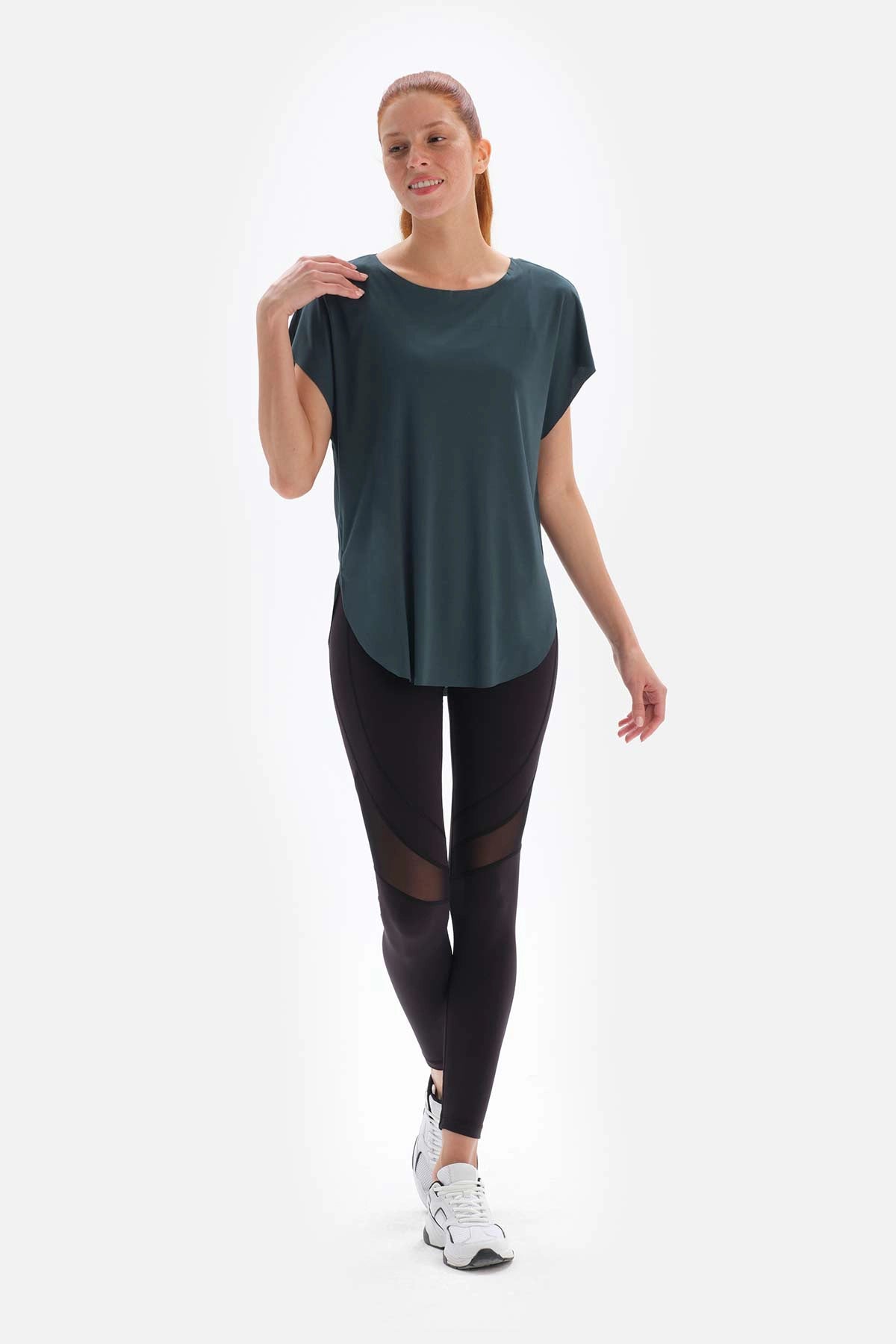 Petrol Dagi Active Kayık Yaka T-Shirt