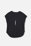 Siyah Dagi Active Kayık Yaka T-Shirt