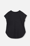 Siyah Dagi Active Kayık Yaka T-Shirt