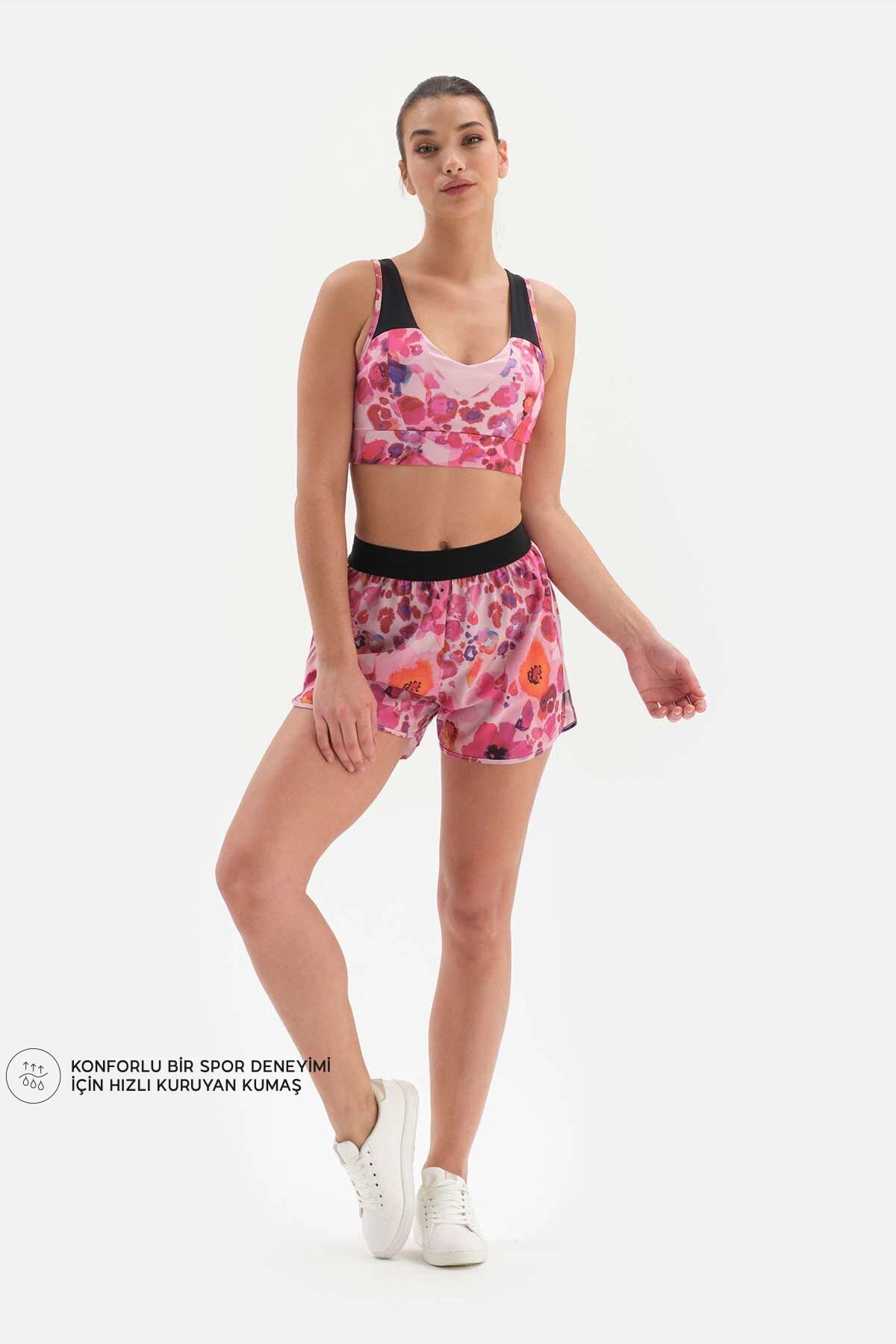 Pembe Dagi Active Desenli Taytlı Şort