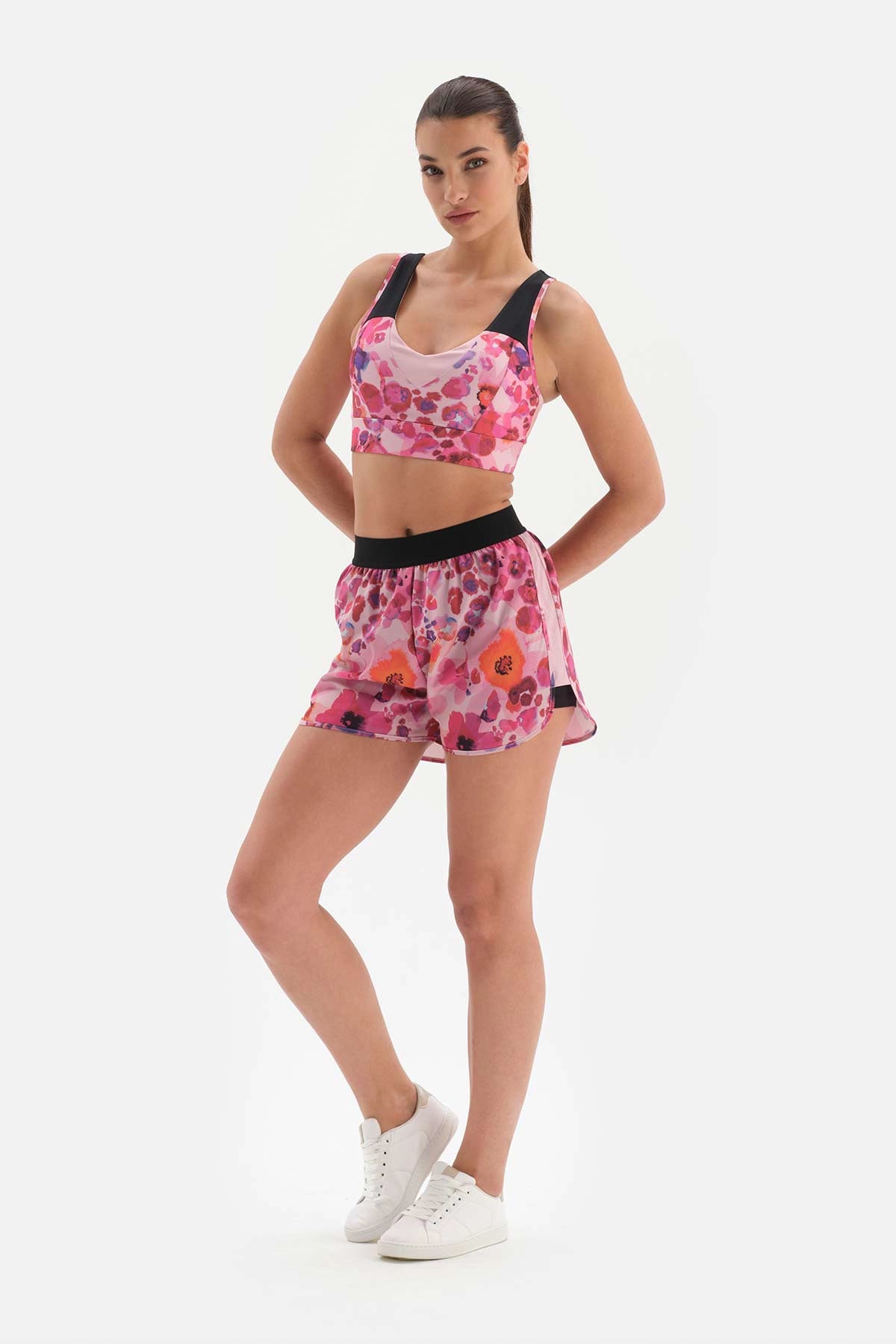 Pembe Dagi Active Desenli Taytlı Şort