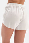 Beyaz Inci Askılı Bride Saten Şortlu Pijama Takımı
