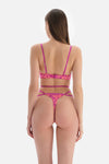 Pembe Dantel Detaylı Tanga