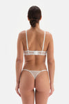 Beyaz Bride Tül Detaylı String Külot