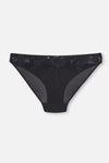 Siyah Dantel Detaylı Mikro Slip