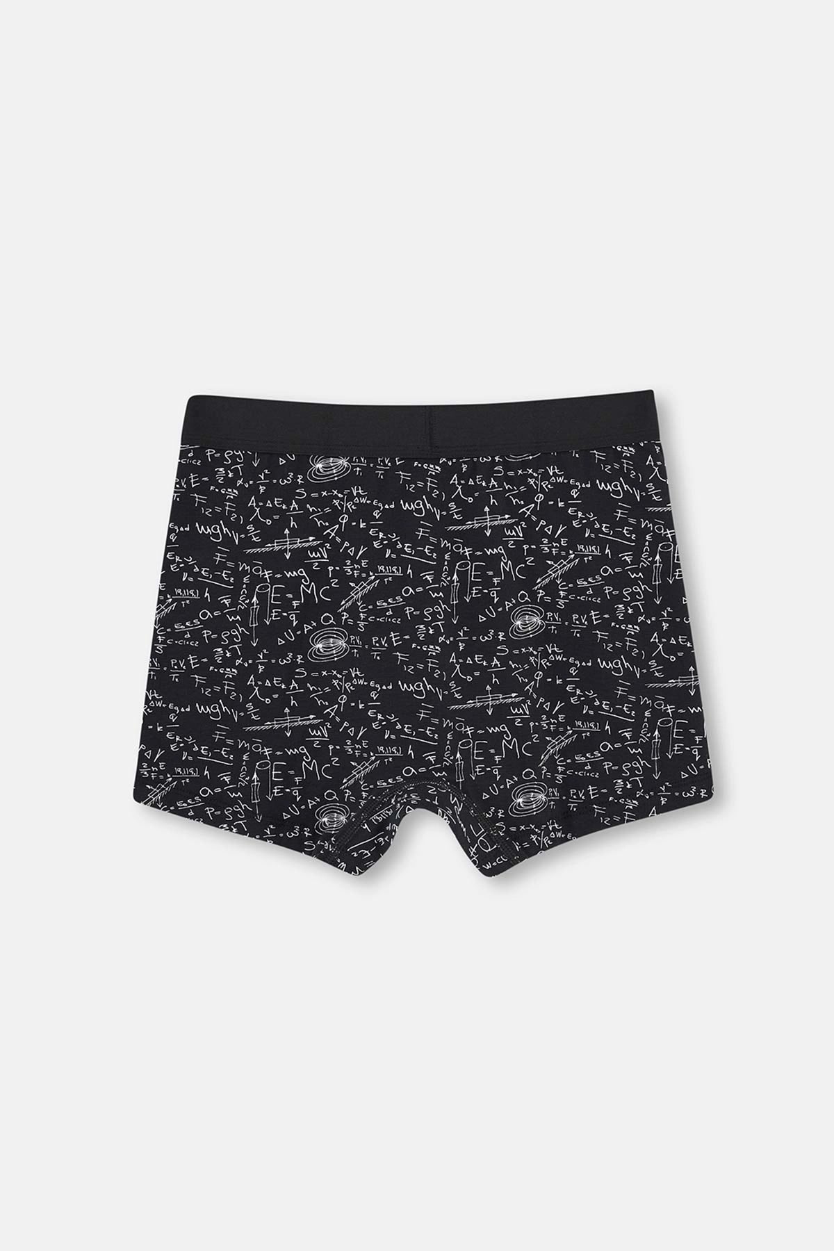 Siyah Tekli Pamuklu Boxer