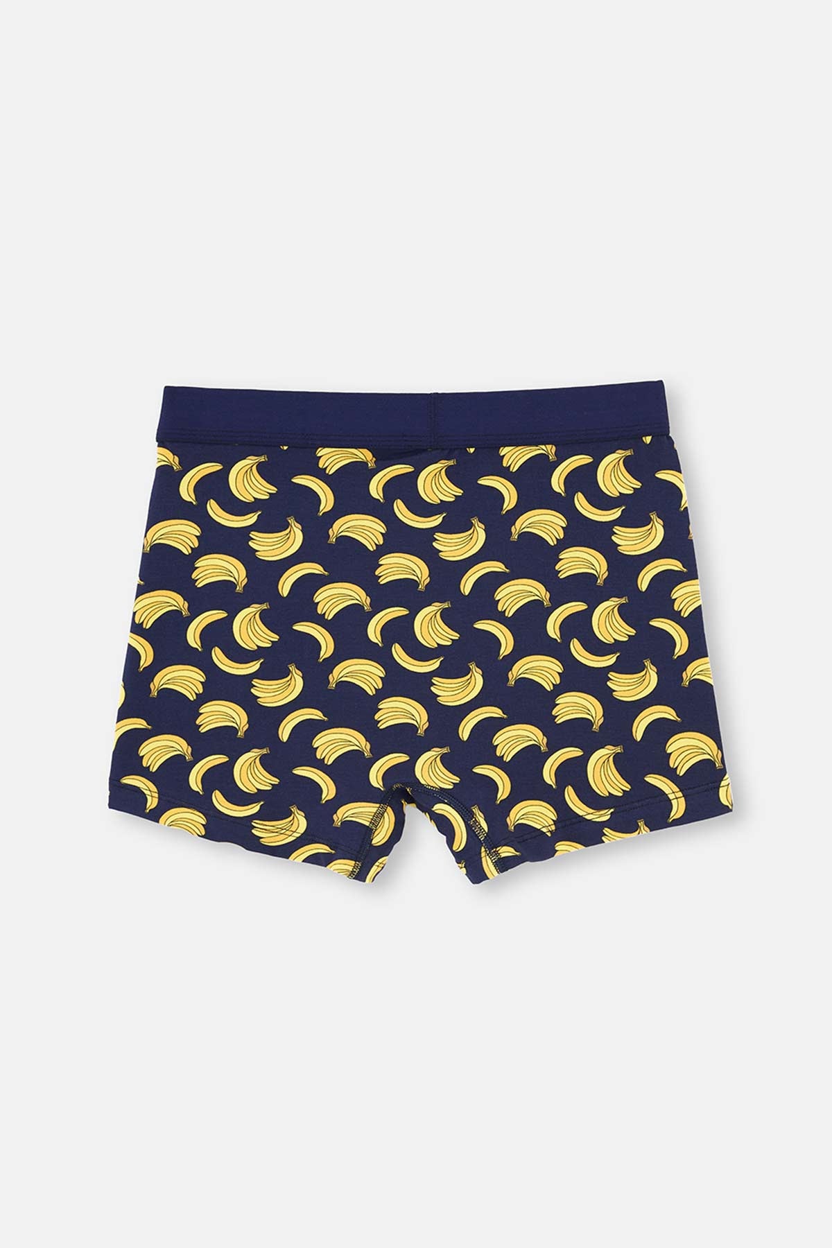 Lacivert Muz Desenli Boxer