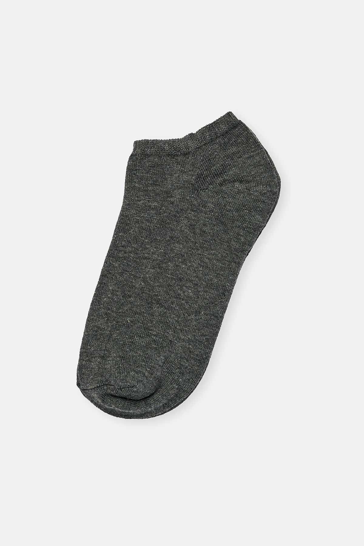 Karışık Karışık Kadın 4'lü Düz Patik Çorap