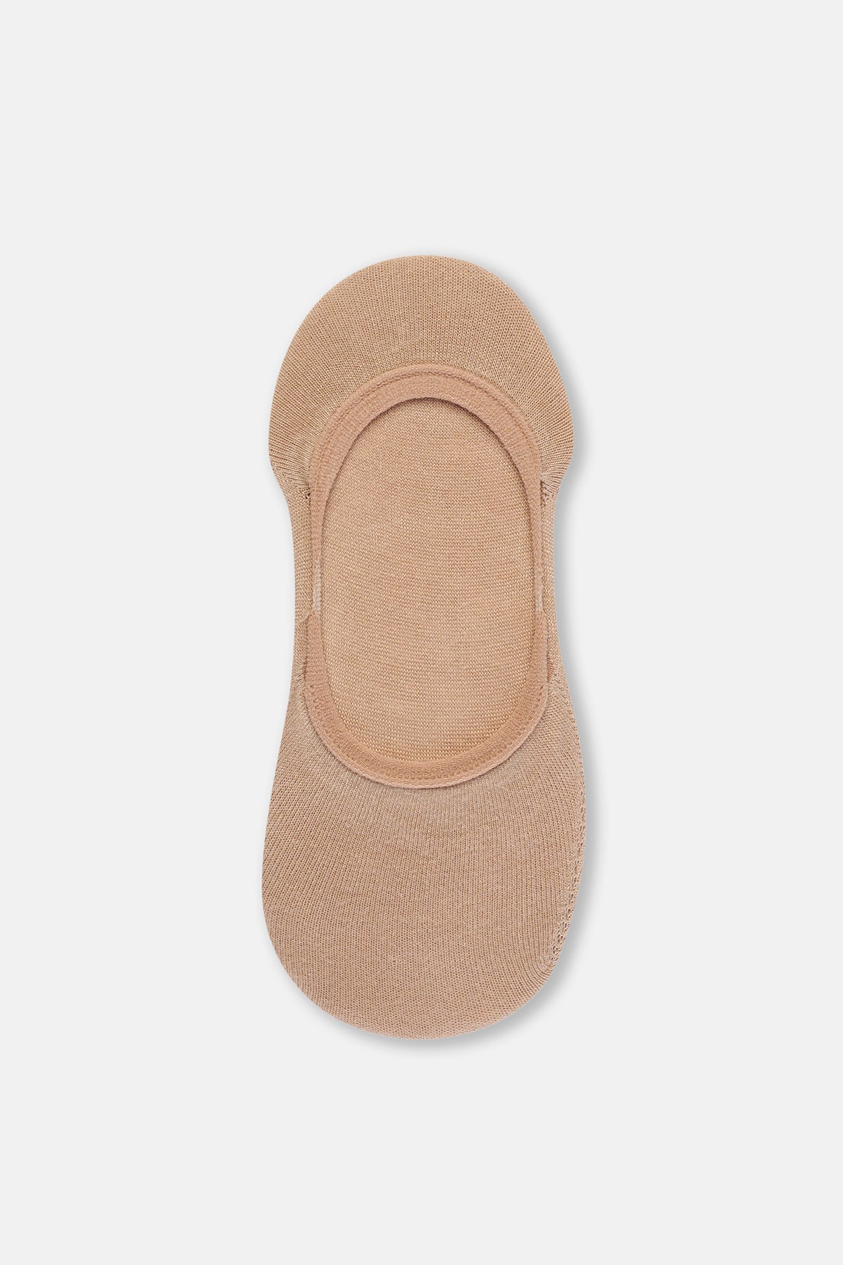 Bej Kadın Bambu Görünmez Çorap 2'Li