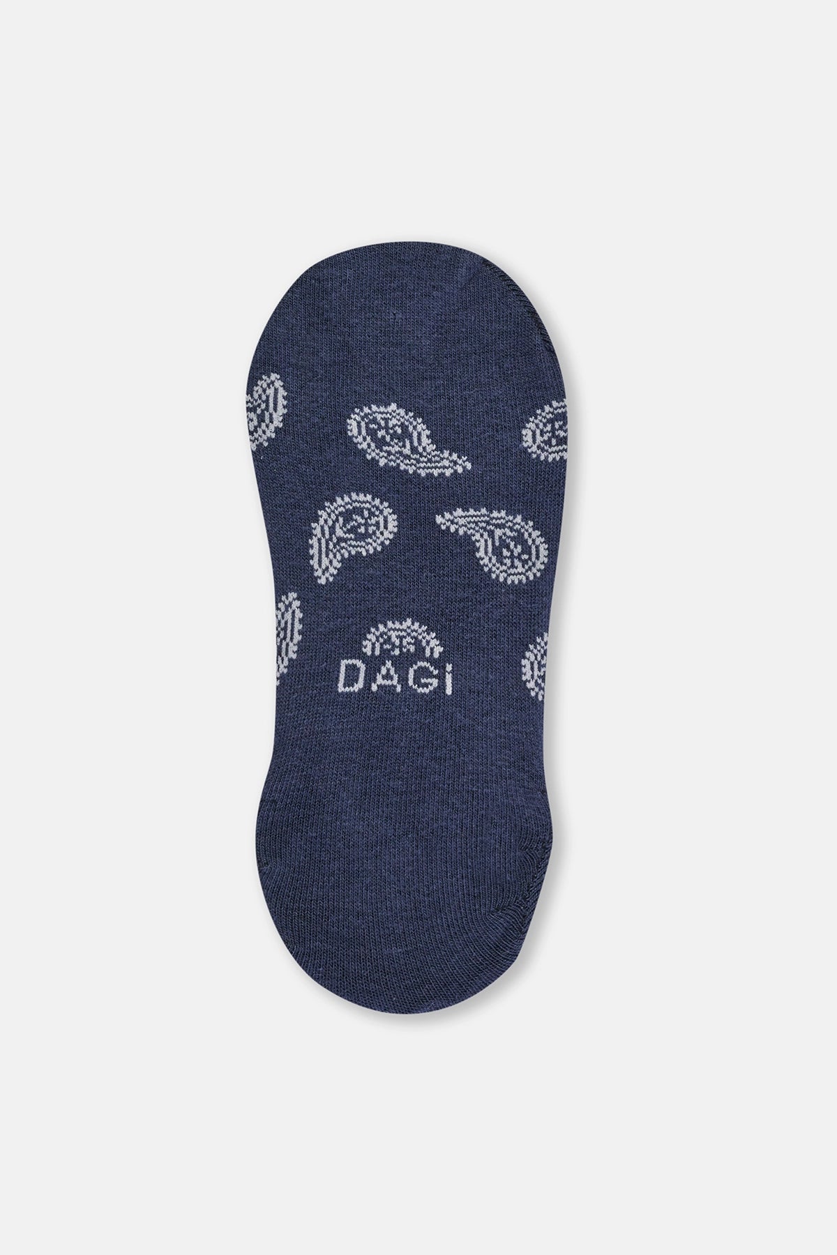 Mavi Kadın Şal Desenli Görünmez Çorap