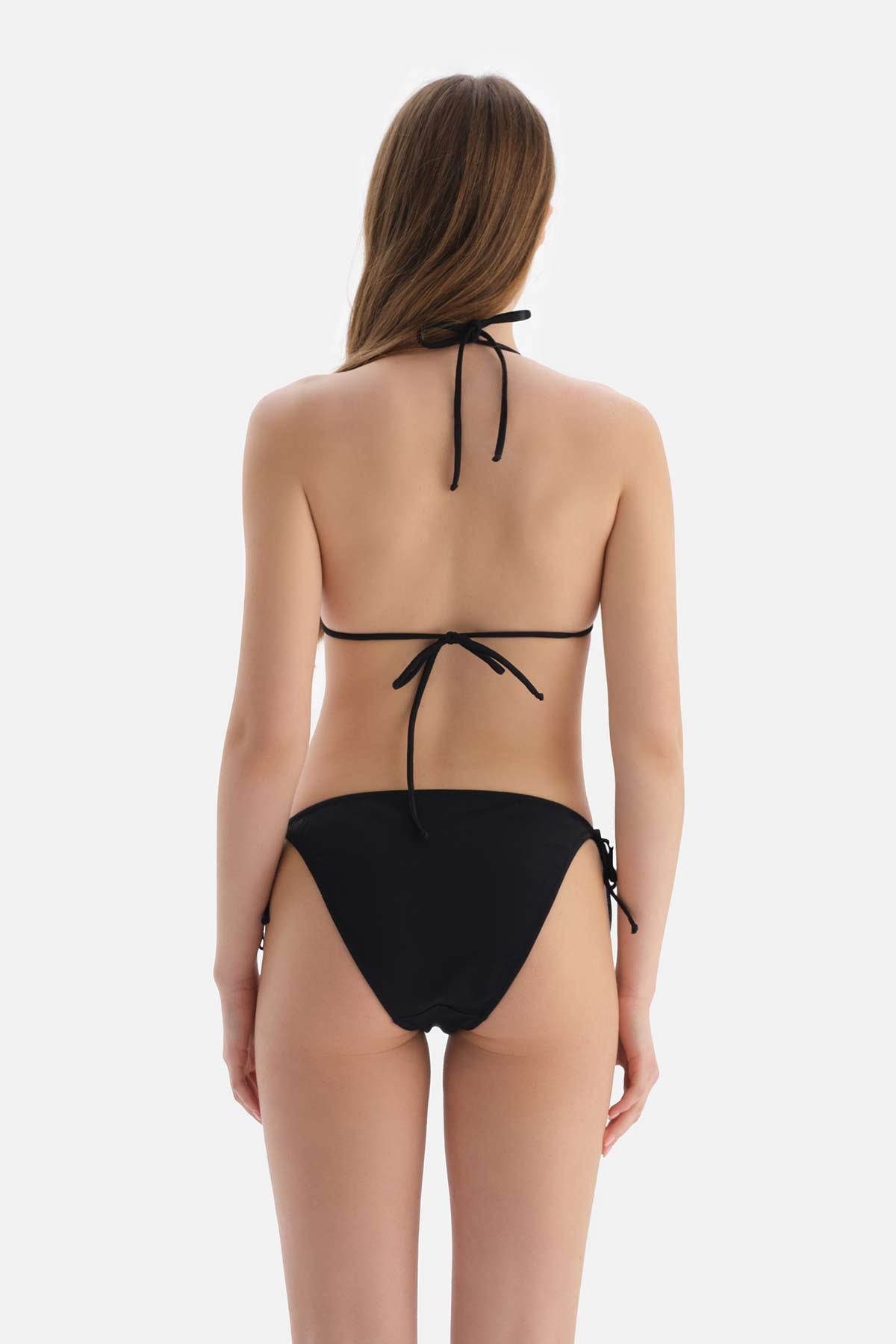 Siyah Düşük Bel Spagetti Bikini Altı