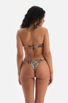 Bordo-Ekru Brazilian Bikini Altı