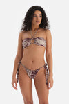Bordo-Ekru Brazilian Bikini Altı