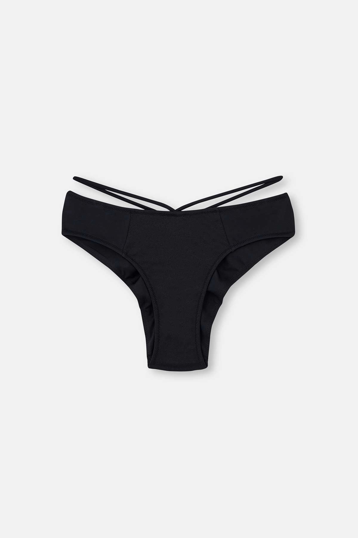 Siyah Ipli Brazilian Bikini Altı