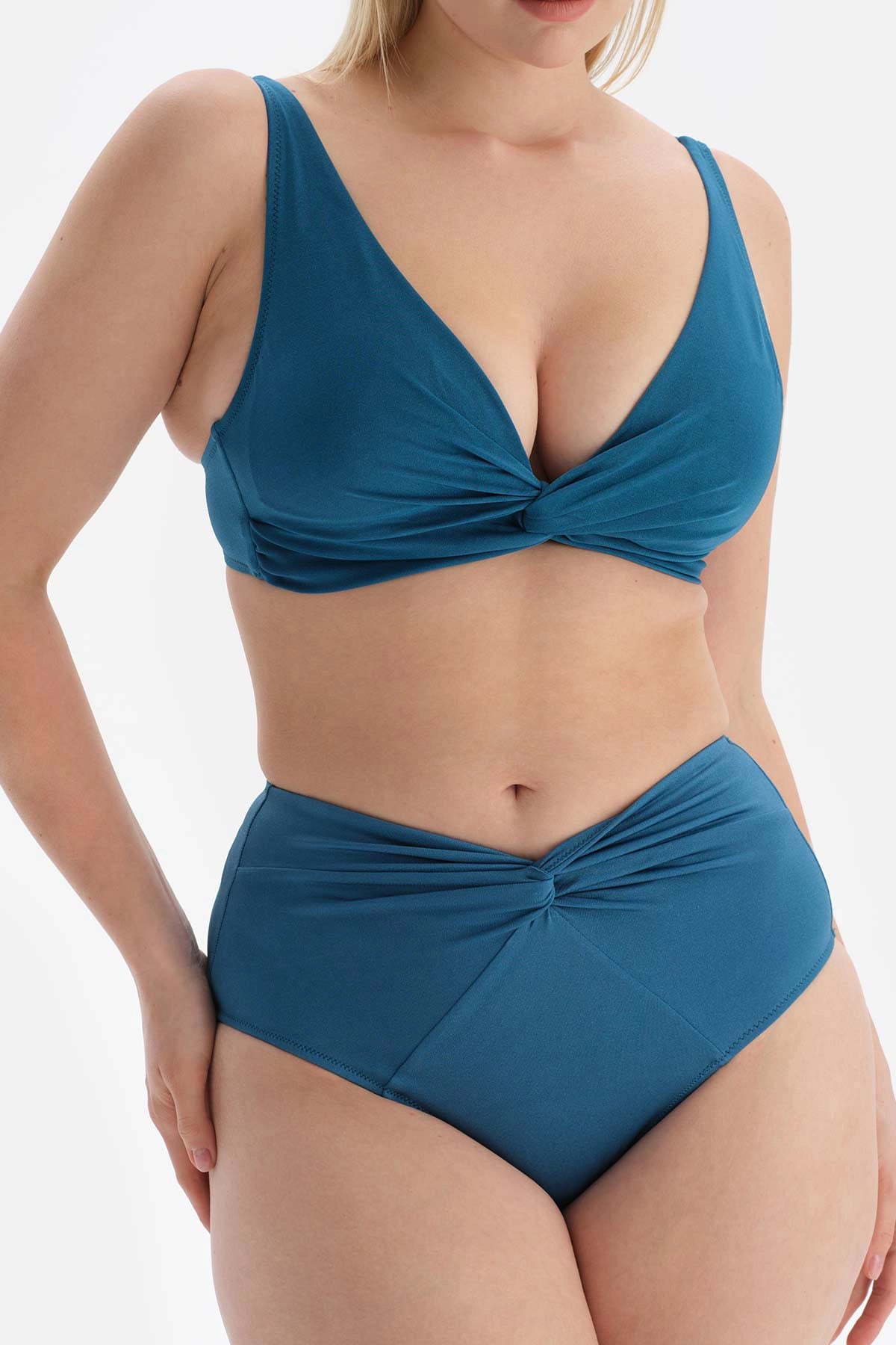 Petrol Yeşili i Yüksek Bel Bikini Altı