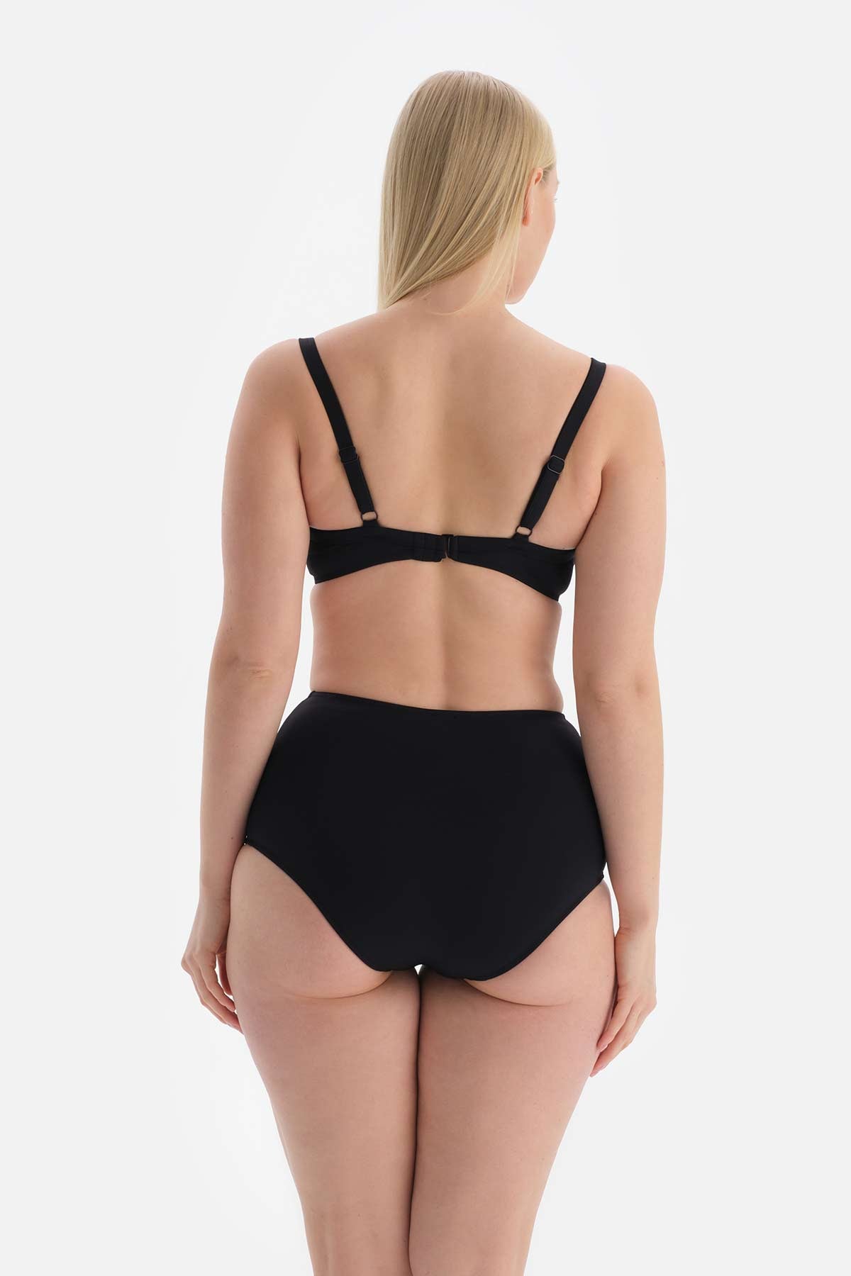 Siyah - Yeşil Yüksek Bel Toparlayıcı Bikini Altı