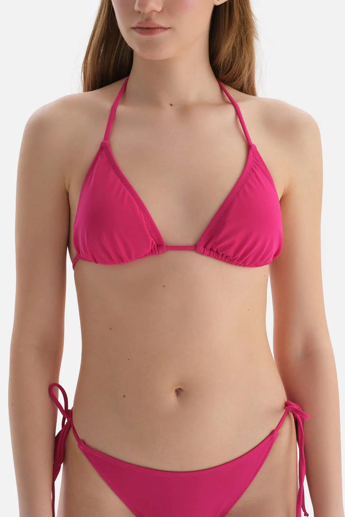 Fuşya Üçgen Küçük Bikini Üstü