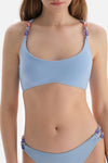 Mavi Bralet Bikini Üstü