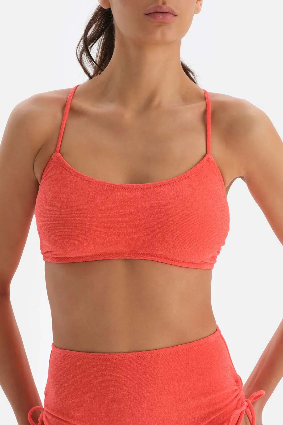 Turuncu Bralet Bikini Üstü