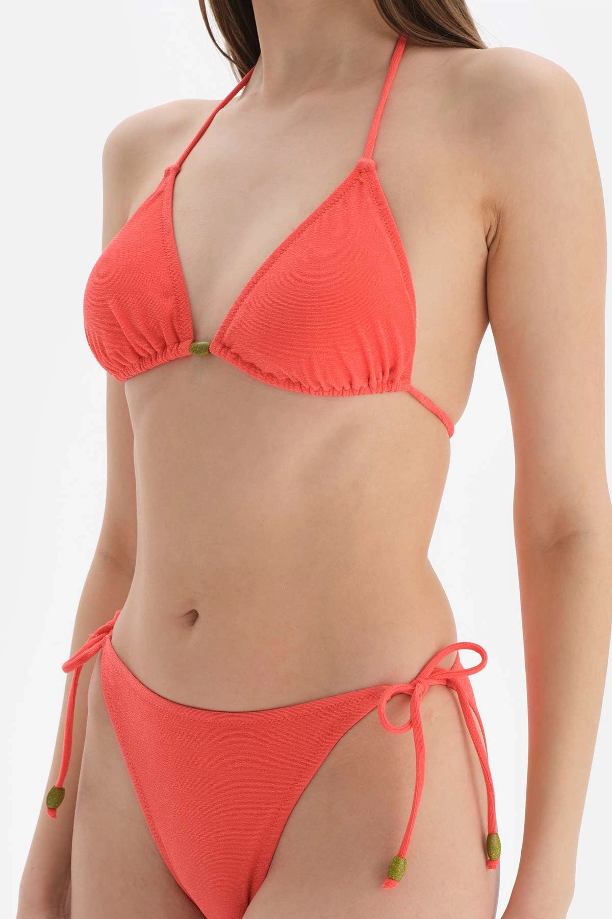 Turuncu Üçgen Küçük Bikini Üstü