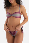 Bordo - Yeşil Üçgen Geniş Bikini Üstü