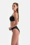 Siyah Balensiz Halter Yaka Bikini Üstü