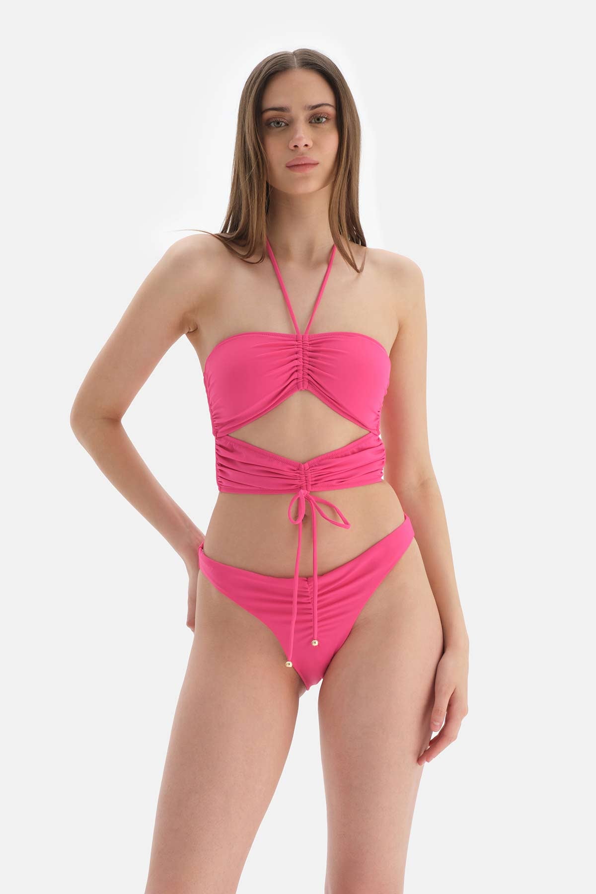 Fuşya Bralet Bikini Üstü