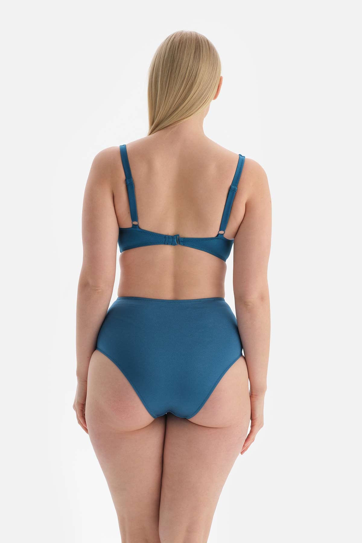 Petrol Yeşili i Korseli Toparlayıcı Bikini Üstü