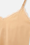 Bej Dantel Detaylı Camisole Takım