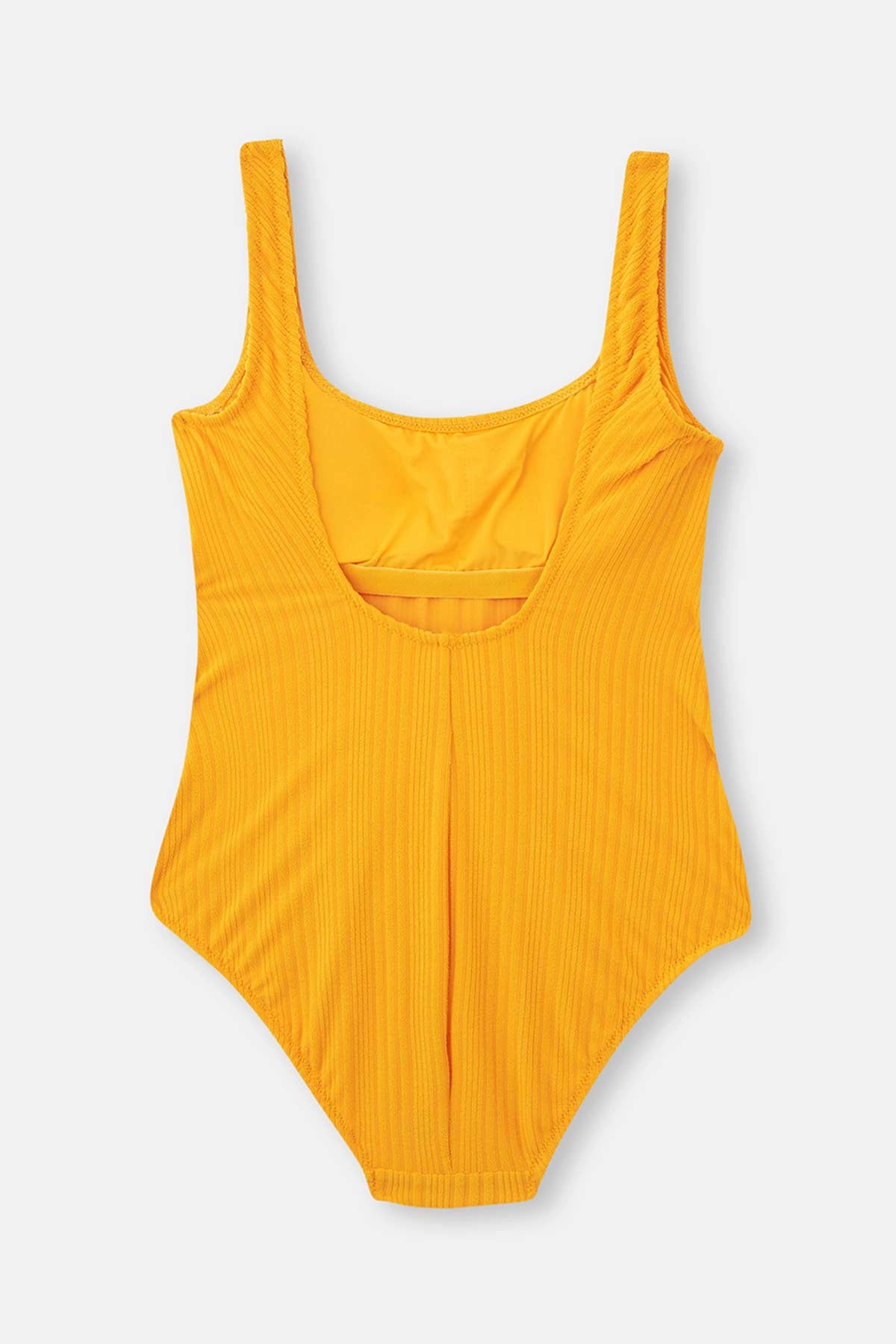 Sarı Kalın Askılı U Yaka Mayo