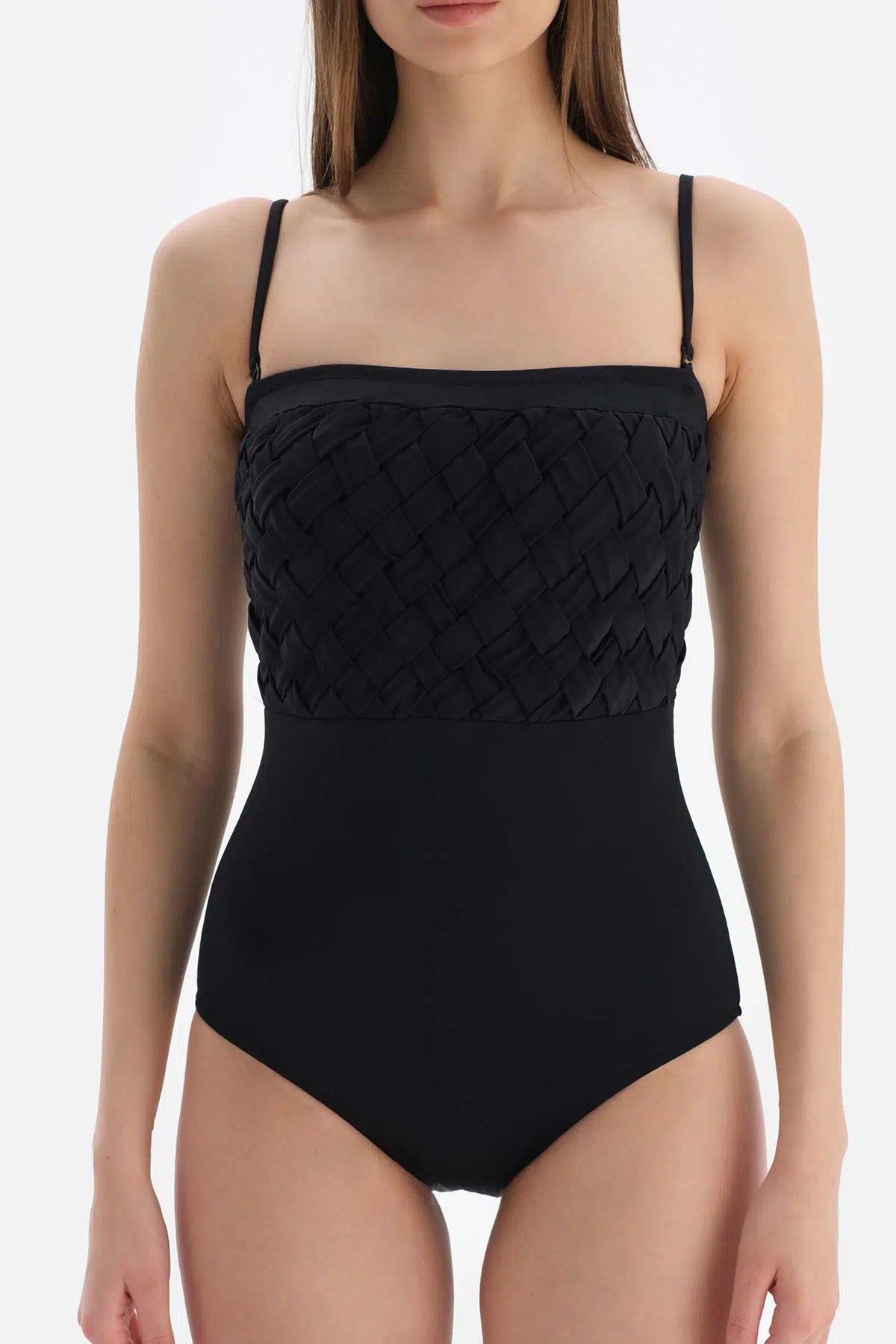 Siyah Balensiz Straplez Mayo