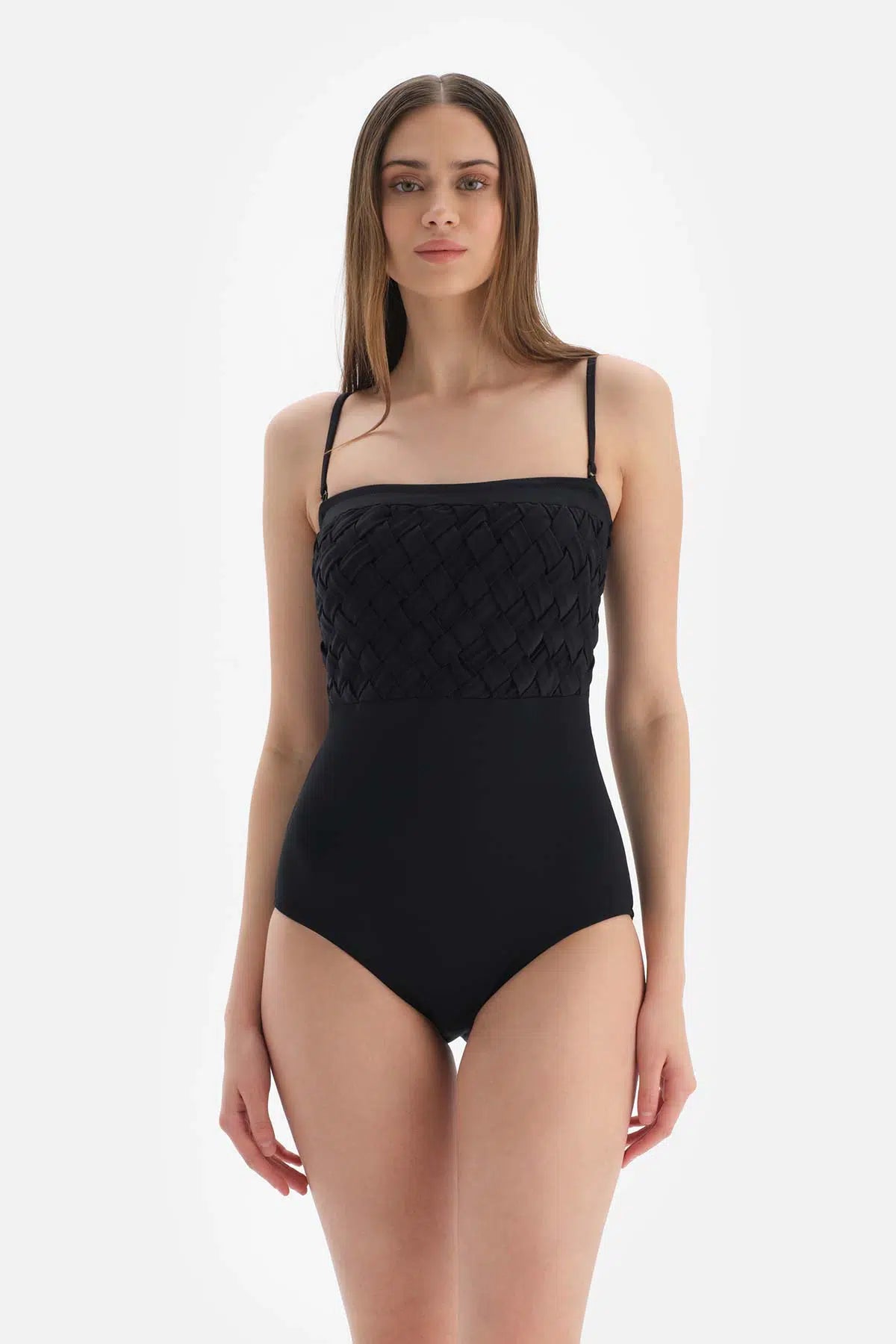 Siyah Balensiz Straplez Mayo