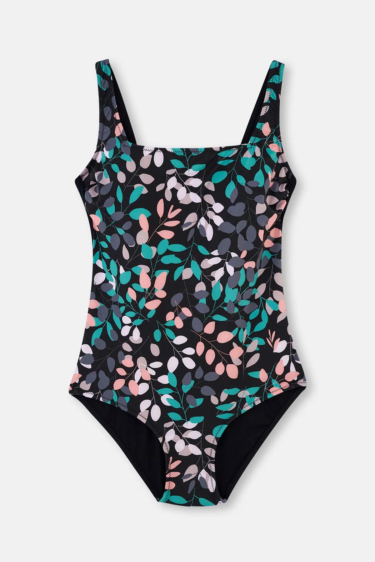 Siyah - Yeşil Korseli Toparlayıcı Mayo