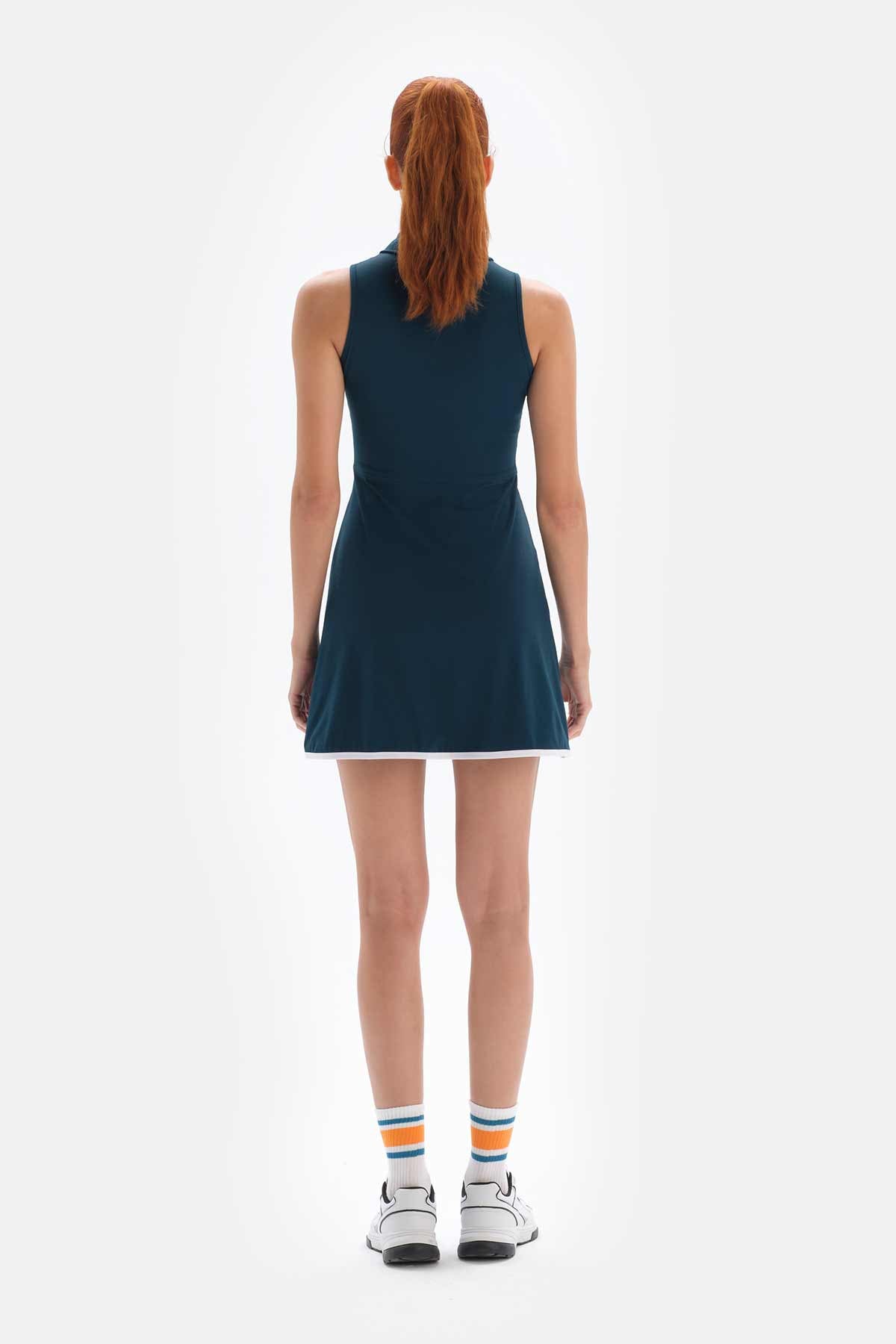 Petrol Dagi Active Petrol Kolsuz Polo Yakalı Elbise