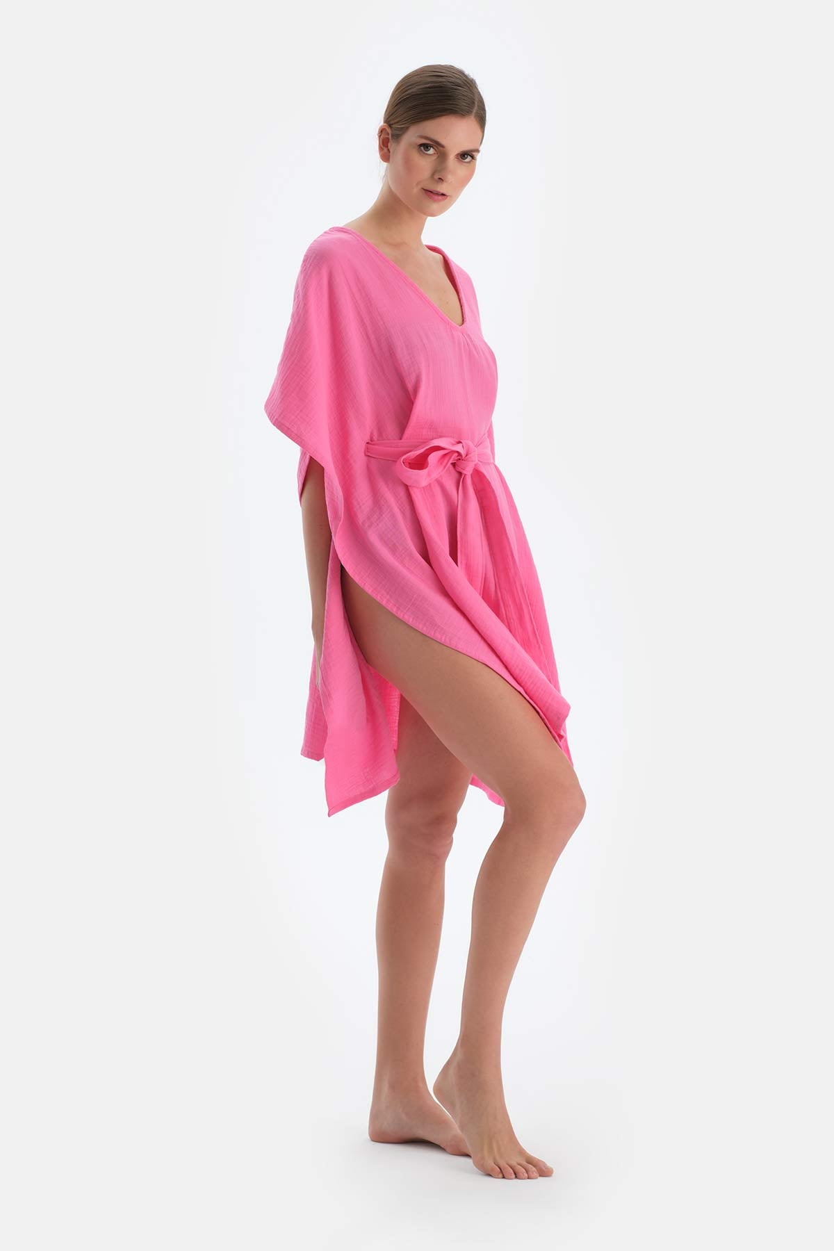 Pembe Müslin Kimono