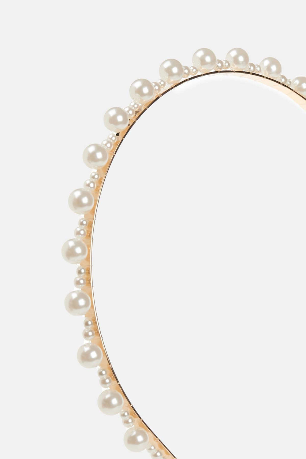 Altın Altın Incili Kadın Metal Taç