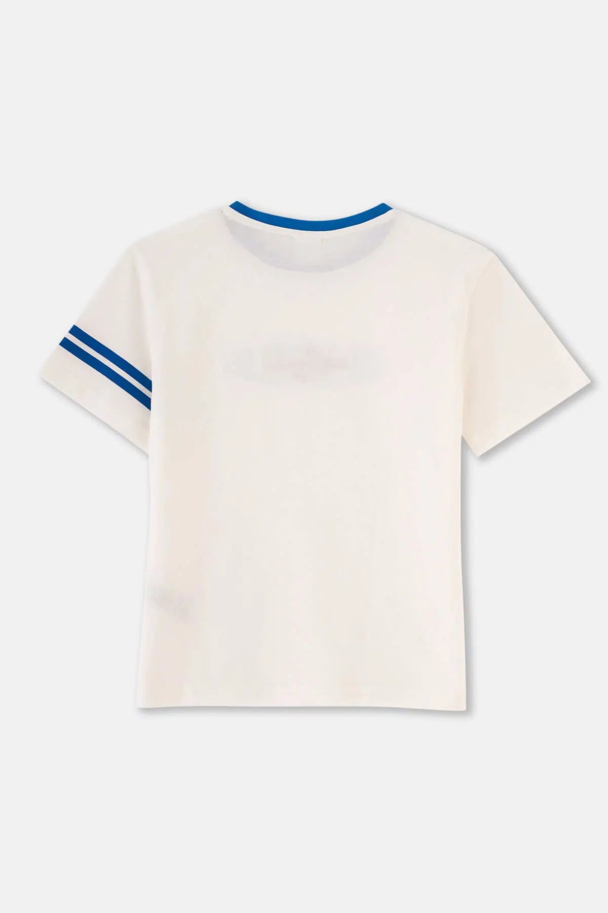 Beyaz Slogan Baskılı Kısa Kollu Unısex Tişört