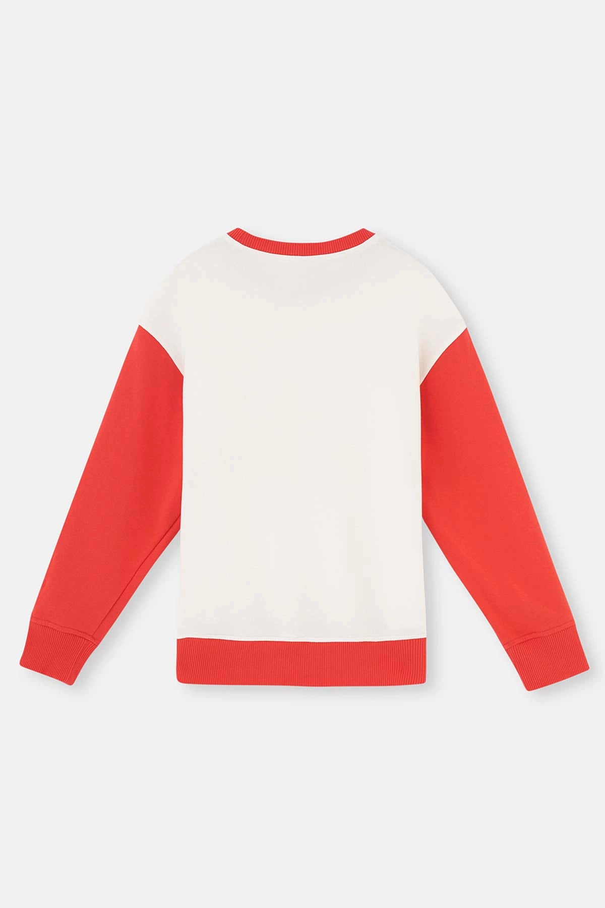 Ekru Mıckey Mouse Baskı Detaylı Unısex Sweatshırt