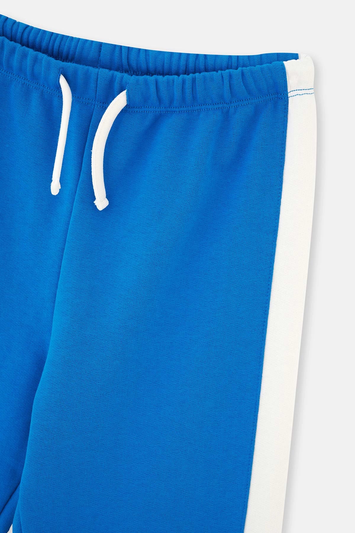 Sax Mavisi Çizgi Detaylı Üç Iplik Unısex Eşofman Alt