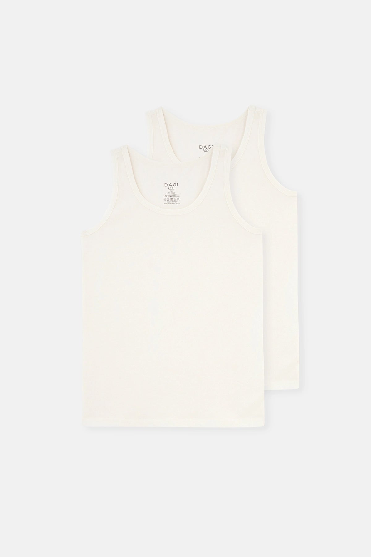 Beyaz 2'Li Erkek Çocuk Pamuklu Atlet