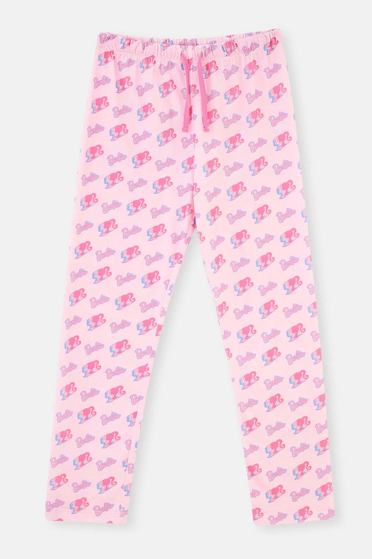 Pembe Barbıe Lisans Baskılı Uzun Kollu Pijama Takımı