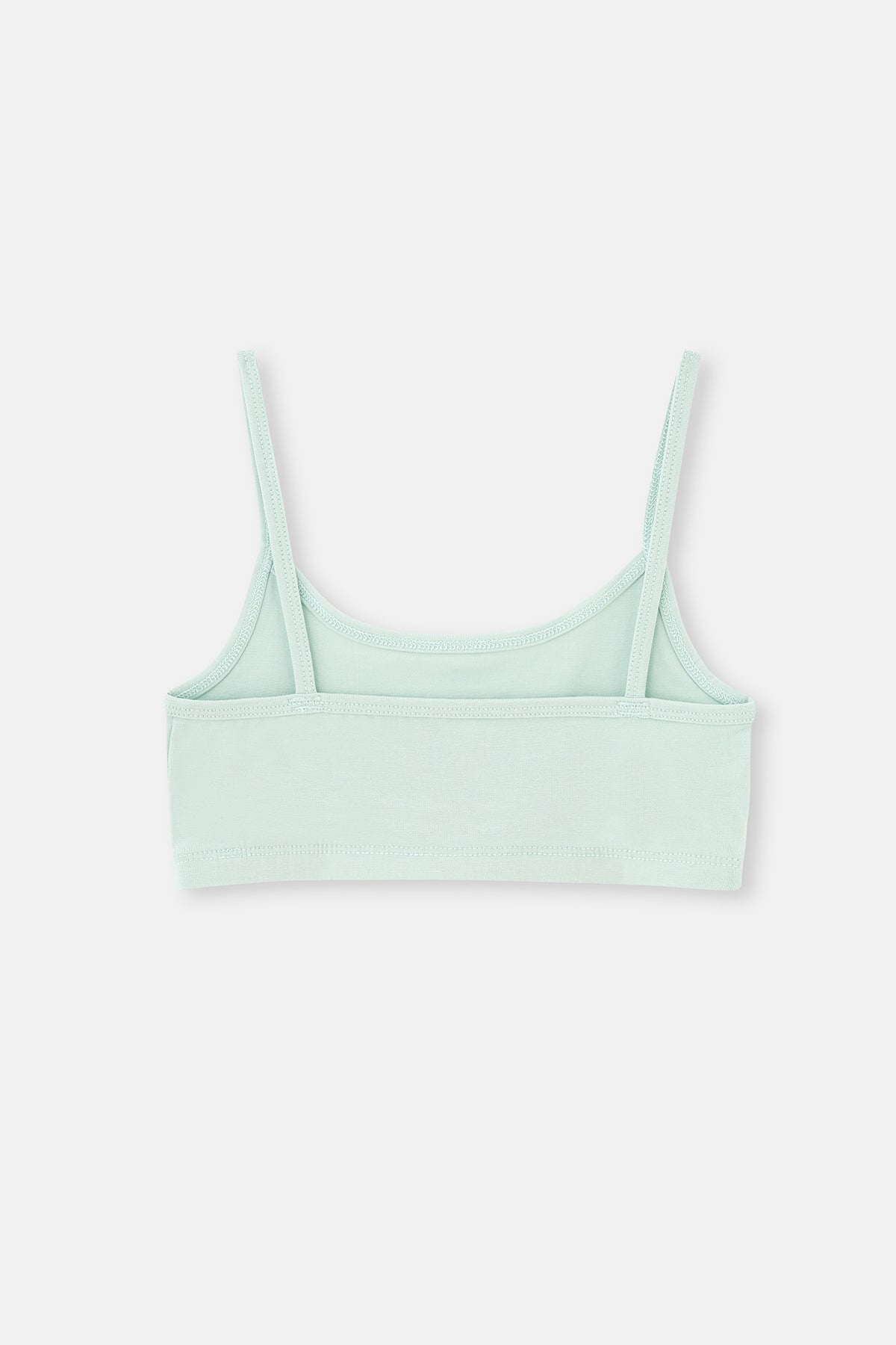 Yeşil-Ekru 2'Li Kız Çocuk Pamuklu Büstiyer