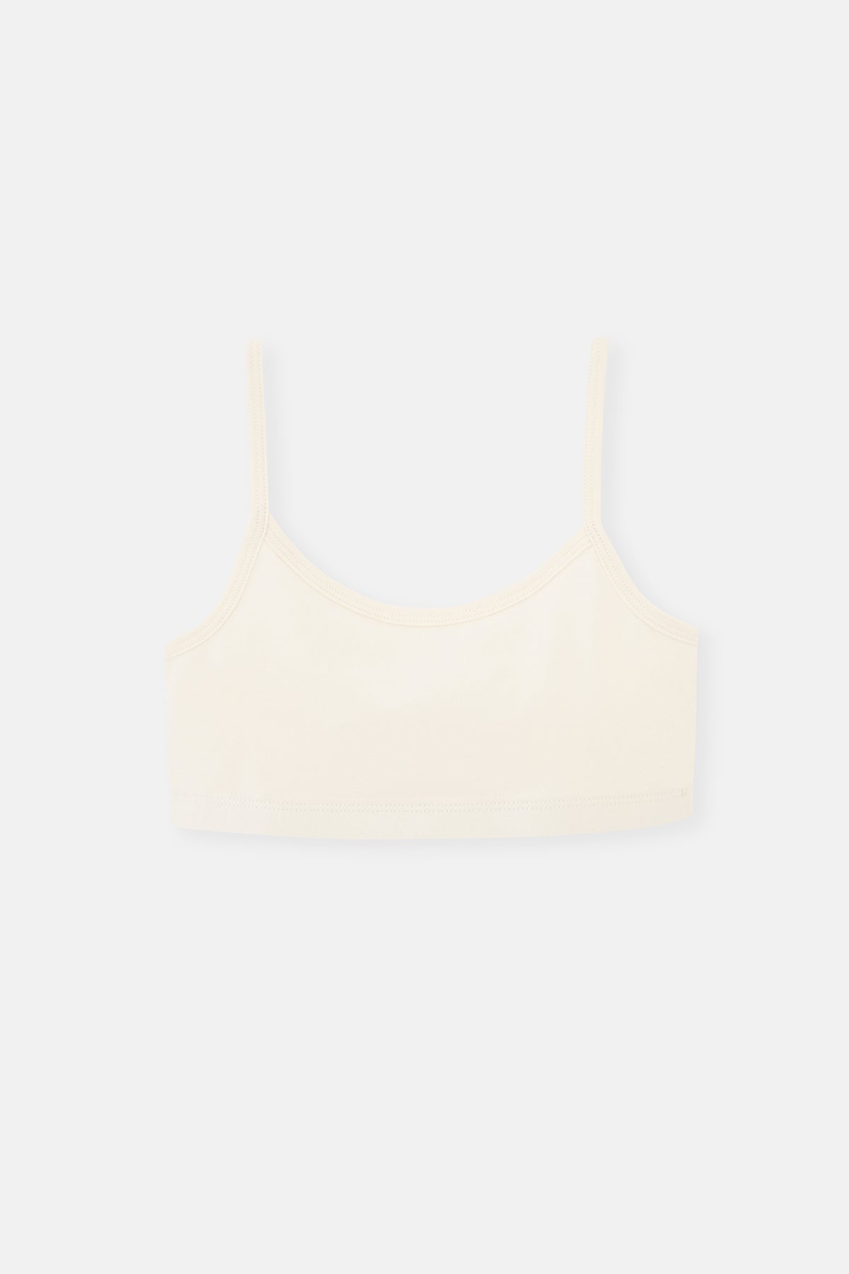 Yeşil-Ekru 2'Li Kız Çocuk Pamuklu Büstiyer