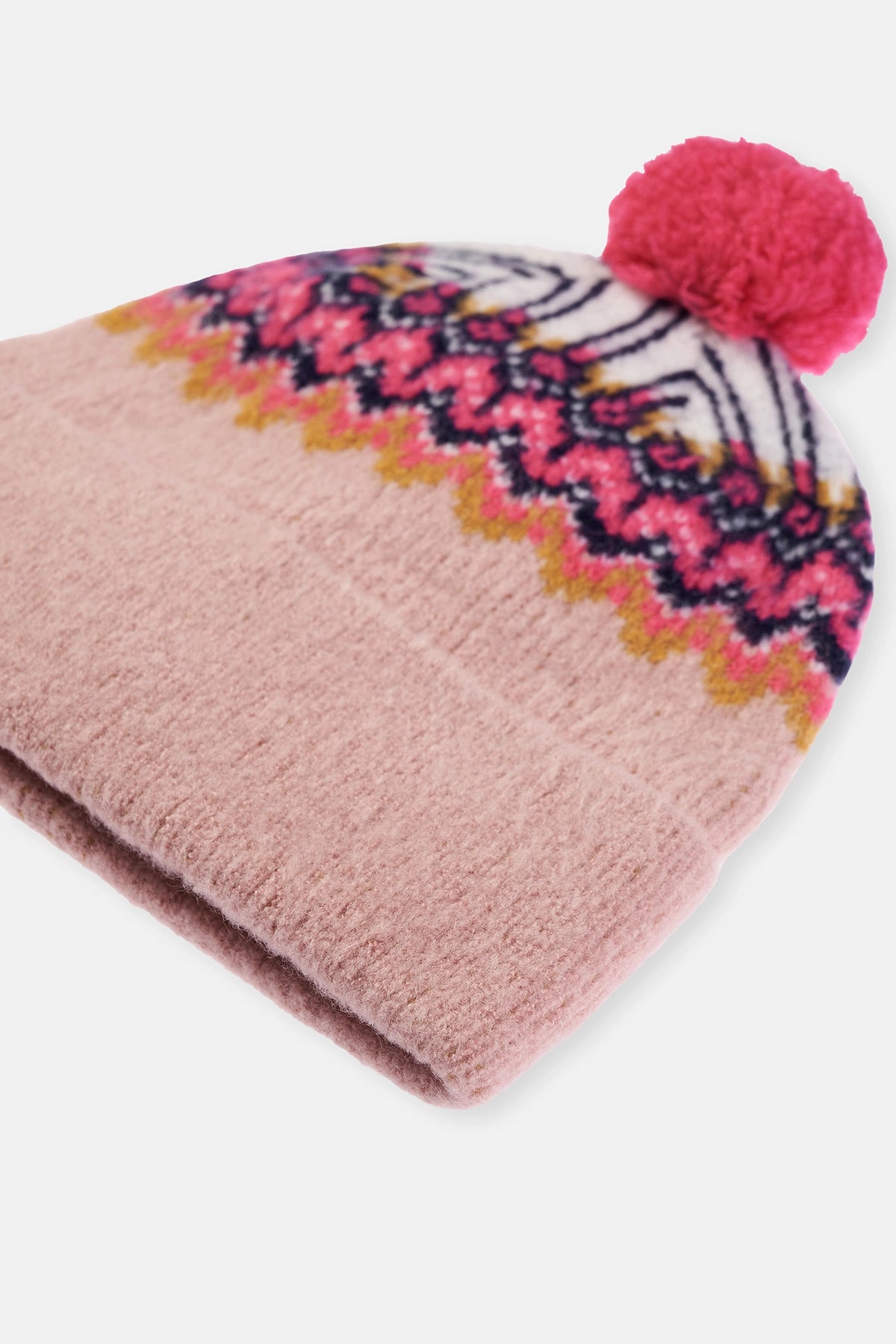 Multicolor Çocuk Etnik Desenli Ponponlu Bere